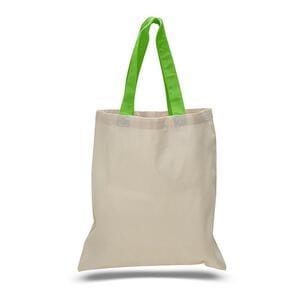 Q-Tees QTB6000 - Economical Tote Bag with Colored Handles Cal