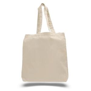 Q-Tees QTBG - Economical Tote Bag with Bottom Gusset Naturales