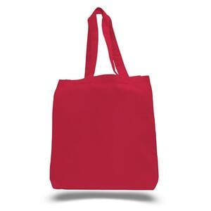 Q-Tees QTBG - Economical Tote Bag with Bottom Gusset Rojo