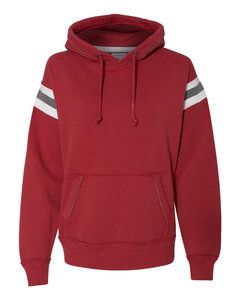 J. America J8847 - VINTAGE ATHLETIC HOODED PULLOVER Simply Red