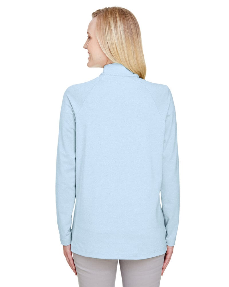 Devon & Jones DG480W - Ladies CrownLux Performance Clubhouse Micro-Stripe Quarter-Zip