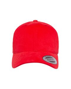 Yupoong 6363V - Adult Brushed Cotton Twill Mid-Profile Cap Rojo