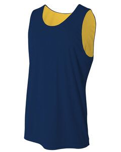 A4 A4N2375 - Adult Reversible Jump Jersey Navy/Gold
