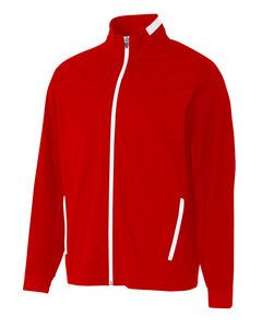 A4 A4N4261 - Adult League Full Zip Warm Up Jacket Scarlet/White