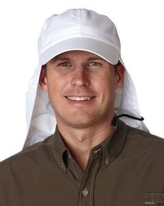 Adams EOM101 - 6-Panel UV Low-Profile Cap with Elongated Bill and Neck Cape Blanco