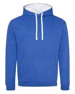 AWDis JHA003 - JUST HOODS by Adult Varsity Contrast Hood Royal Blue / Arctic White