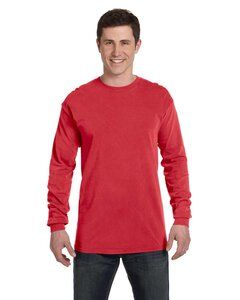 Comfort Colors CC6014 - Remera manga larga de algodón ringspun Heavyweight para adultos Rojo