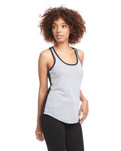 Next Level NL1534 - Musculosa Ideal Color Block para mujer Heather Gray/ Black