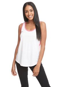 Next Level NL1534 - Musculosa Ideal Color Block para mujer White/Hot Pink