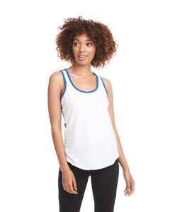 Next Level NL1534 - Musculosa Ideal Color Block para mujer White/Royal