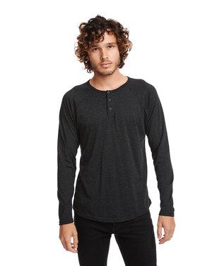 Next Level NL6072 - Remera de Manga Larga Tri-Blend Henley para hombres