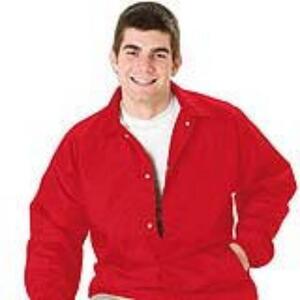 Q-Tees P201 - Lined Coach's Jacket - Adult Rojo