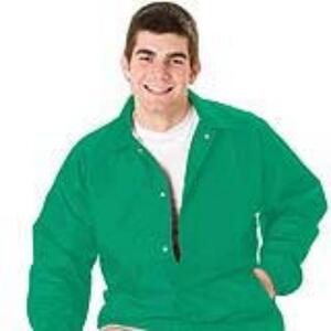 Q-Tees P201 - Lined Coach's Jacket - Adult Verde pradera