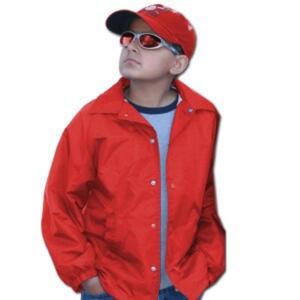 Q-Tees P201B - Lined Coach's Jacket - Youth Rojo