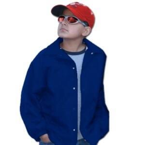 Q-Tees P201B - Lined Coach's Jacket - Youth Real Azul
