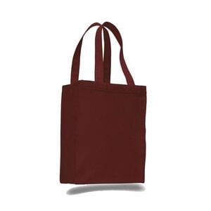 Q-Tees Q1000 - Canvas Gusset Shopping Tote Bag Chocolate