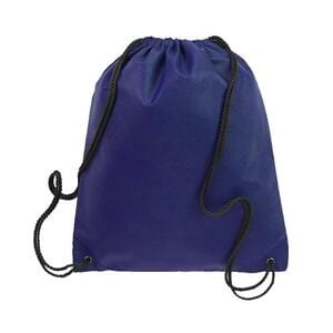 Q-Tees Q1235 - Non Woven Drawstring Backpack Azul marino