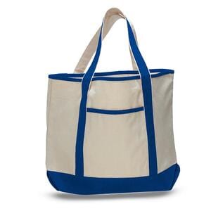 Q-Tees Q1500 - Large Canvas Deluxe Tote Real Azul