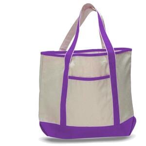Q-Tees Q1500 - Large Canvas Deluxe Tote Purple