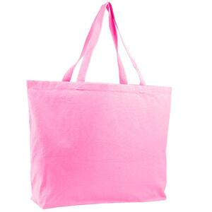 Q-Tees Q600 - Canvas Jumbo Tote Bag Light Pink