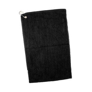 Q-Tees T200 - Hand Towel Hemmed Edges Negro