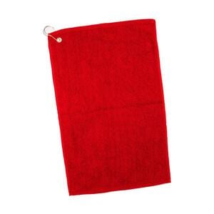 Q-Tees T200 - Hand Towel Hemmed Edges Rojo