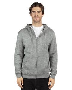 Threadfast 320Z - Unisex Ultimate Fleece Full-Zip Hooded Sweatshirt Gris mezcla