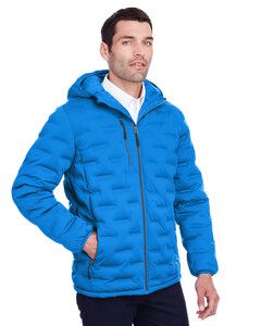 North End NE708 - Men's Loft Puffer Jacket Olym Blu/Crbn