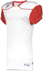 Russell S57Z7A - Color Block Game Jersey (Away) White/True Red