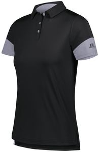 Russell 400PSX - Ladies Hybrid Polo Black/Steel