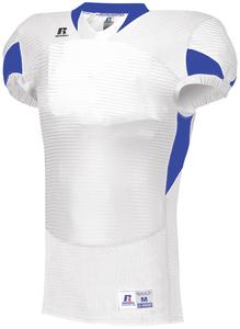 Russell S81XCM - Waist Length Football Jersey White/Royal