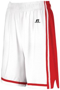 Russell 4B2VTX - Ladies Legacy Basketball Shorts White/True Red