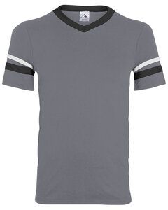 Augusta Sportswear 360 - Remera jersey con mangas con rayas Graphite/Black/White