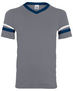 Augusta Sportswear 360 - Remera jersey con mangas con rayas Graphite/ Navy/ White