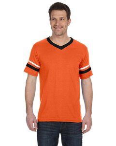 Augusta Sportswear 360 - Remera jersey con mangas con rayas Orange/Black/White