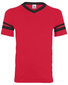 Augusta Sportswear 360 - Remera jersey con mangas con rayas Rojo / Negro