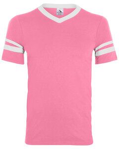 Augusta Sportswear 360 - Remera jersey con mangas con rayas Rosa / blanco