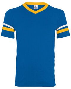 Augusta Sportswear 360 - Remera jersey con mangas con rayas Royal/Gold/White