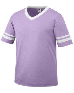 Augusta Sportswear 360 - Remera jersey con mangas con rayas Light Lavender/ White