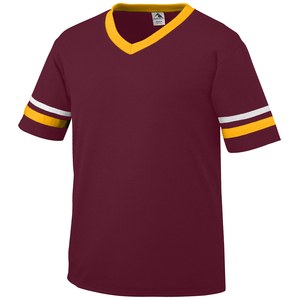 Augusta Sportswear 361 - Youth Sleeve Stripe Jersey Maroon/ Gold/ White