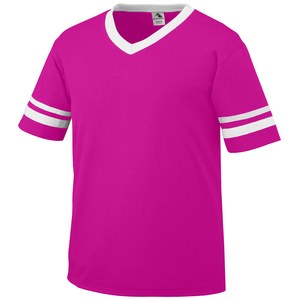 Augusta Sportswear 361 - Youth Sleeve Stripe Jersey Power Pink/White