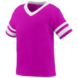 Augusta Sportswear 362 - Toddler Sleeve Stripe Jersey Power Pink/White
