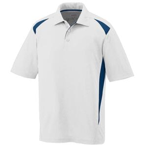 Augusta Sportswear 5012 - Camisa de Polo Premier Blanco / Azul marino