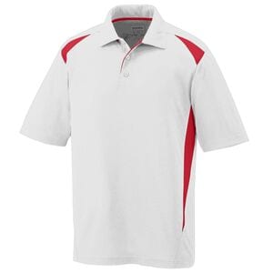 Augusta Sportswear 5012 - Camisa de Polo Premier Blanco / Rojo