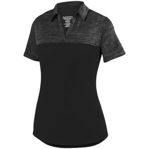 Augusta Sportswear 5413 -  Remera Polo Shalow Tonal para mujeres Negro