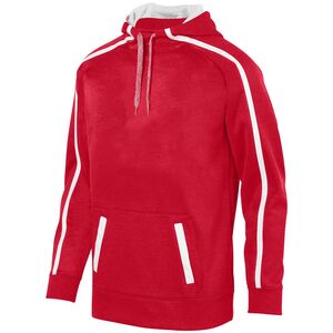 Augusta Sportswear 5555 - Youth Stoked Tonal Heather Hoodie Red/White