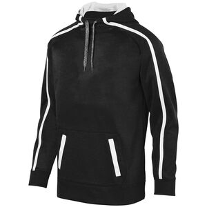 Augusta Sportswear 5555 - Youth Stoked Tonal Heather Hoodie Negro / Blanco