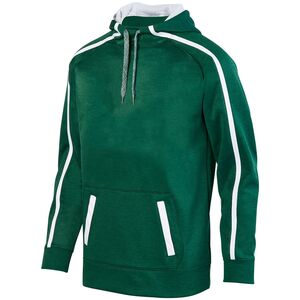 Augusta Sportswear 5555 - Youth Stoked Tonal Heather Hoodie Dark Green/White