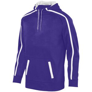Augusta Sportswear 5555 - Youth Stoked Tonal Heather Hoodie Purple/White