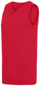 Augusta Sportswear 556 - Ladies Sleeveless V Neck Poly/Cotton Jersey Rojo